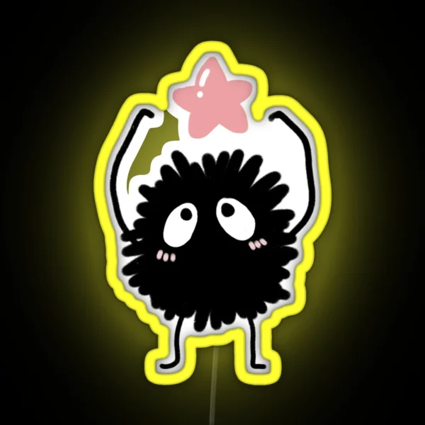 Susuwatari From Spirited Away RGB Neon Sign