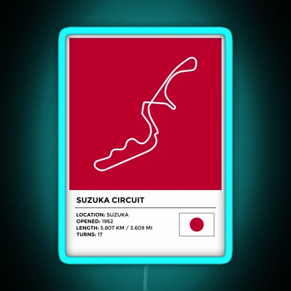 Suzuka Circuit Info RGB Neon Sign