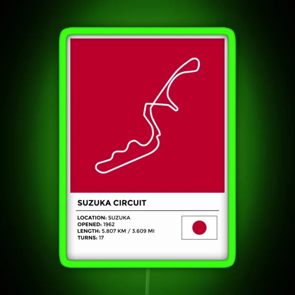 Suzuka Circuit Info RGB Neon Sign