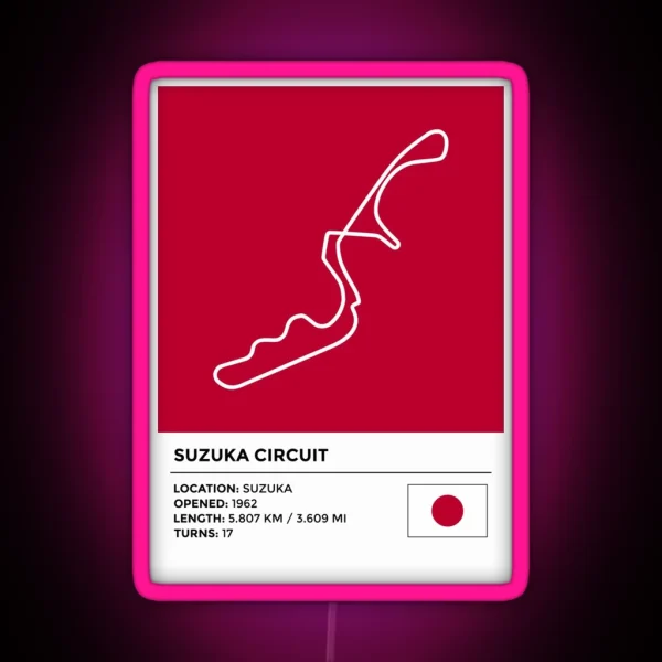 Suzuka Circuit Info RGB Neon Sign
