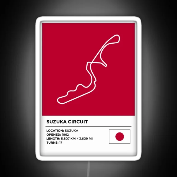 Suzuka Circuit Info RGB Neon Sign