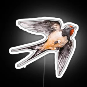 Swallow Bird RGB Neon Sign