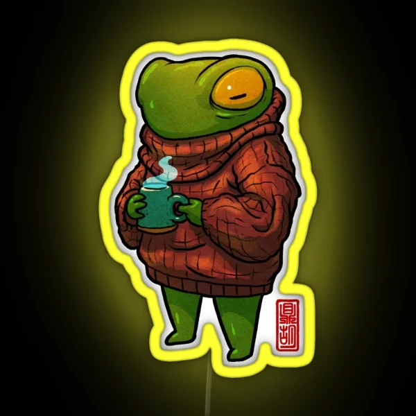 Sweater Weather Frog RGB Neon Sign