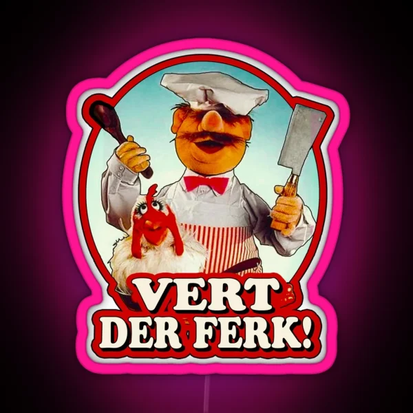 Swedish Chef Vert Der Ferk Retro RGB Neon Sign