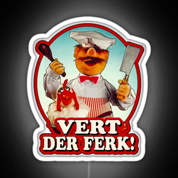 Swedish Chef Vert Der Ferk Retro RGB Neon Sign