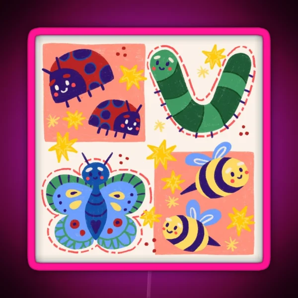 Sweet Bug Friends RGB Neon Sign