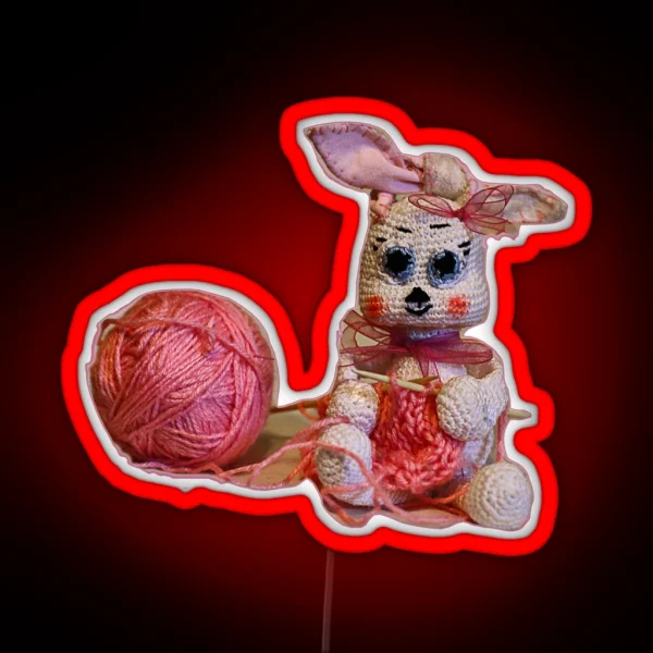 Sweet Bunny Amigurumi RGB Neon Sign