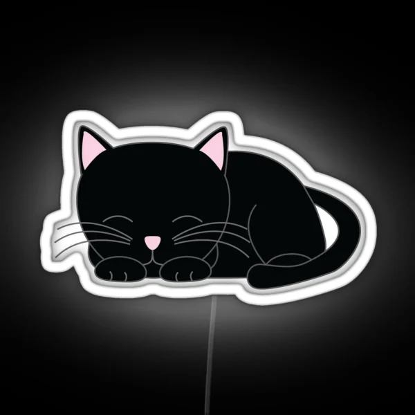 Sweet Little Black Cat RGB Neon Sign