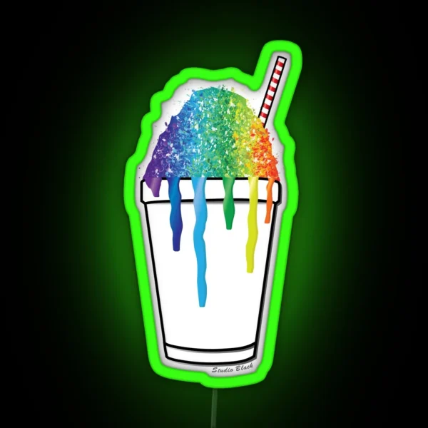 Sweet Rainbow Snoball Colour Colorful Travel New RGB Neon Sign