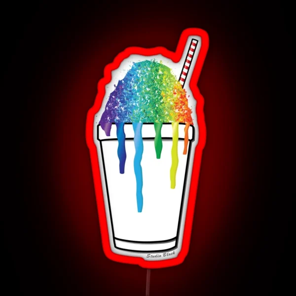 Sweet Rainbow Snoball Colour Colorful Travel New RGB Neon Sign