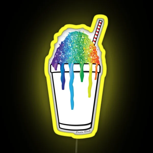 Sweet Rainbow Snoball Colour Colorful Travel New RGB Neon Sign
