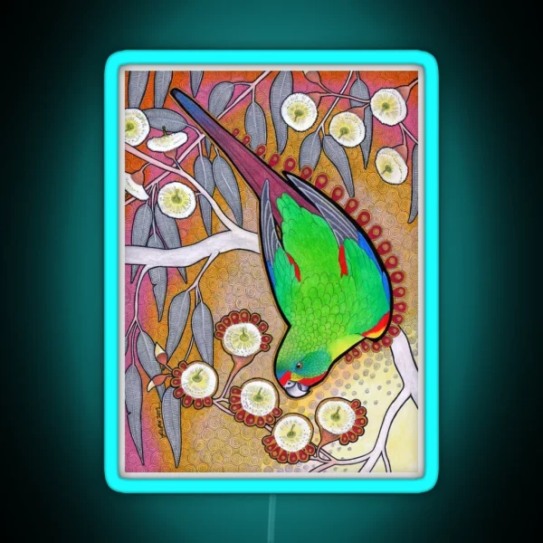 Swift Parrot Animal Teacher RGB Neon Sign