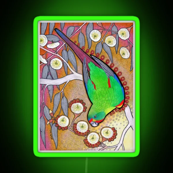 Swift Parrot Animal Teacher RGB Neon Sign