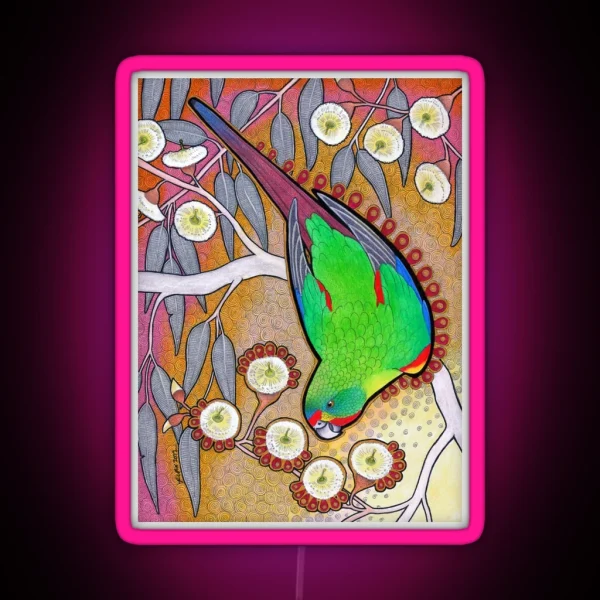 Swift Parrot Animal Teacher RGB Neon Sign
