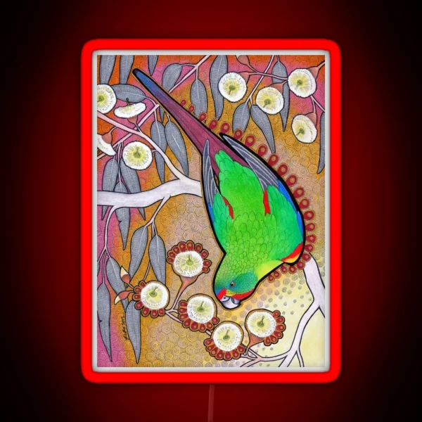 Swift Parrot Animal Teacher RGB Neon Sign