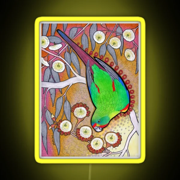 Swift Parrot Animal Teacher RGB Neon Sign