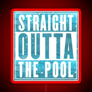 Swimmer Led Straight Outta The Pool RGB Neon Sign