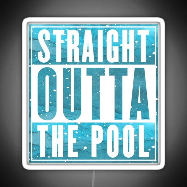 Swimmer Led Straight Outta The Pool RGB Neon Sign
