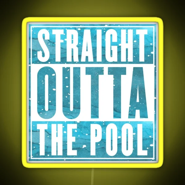 Swimmer Led Straight Outta The Pool RGB Neon Sign