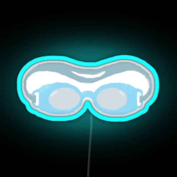 Swimming Goggles RGB Neon Sign