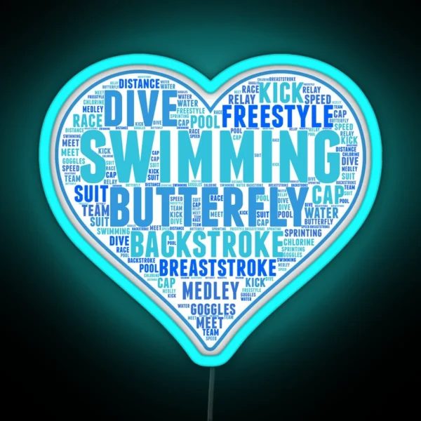 Swimming RGB Neon Sign