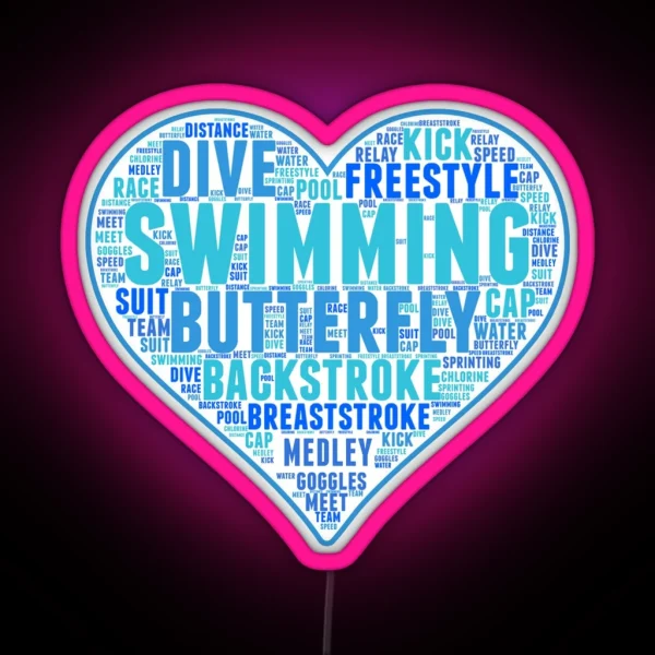 Swimming RGB Neon Sign