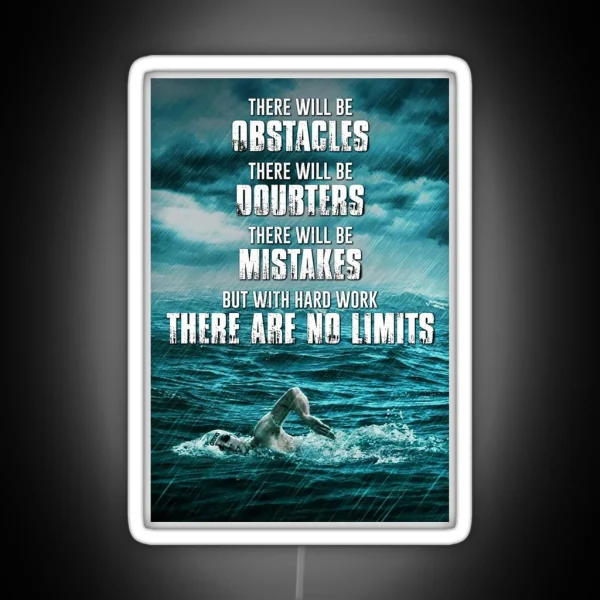 Swimming There Are No Limits RGB Neon Sign