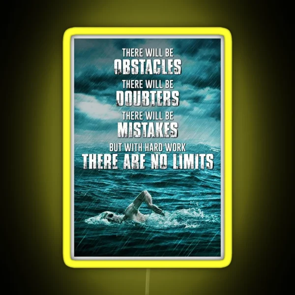 Swimming There Are No Limits RGB Neon Sign