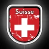 Switzerland Schweiz Suisse Shield Neon Sign Design