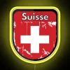 switzerland schweiz swiss suisse shield led-style rgb neon sign yellow