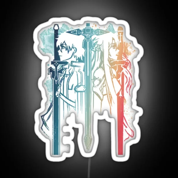 Sword Art Duo RGB Neon Sign