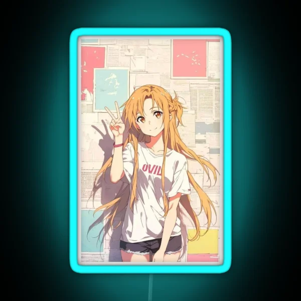 Sword Art Online Kirito X Asuna RGB Neon Sign