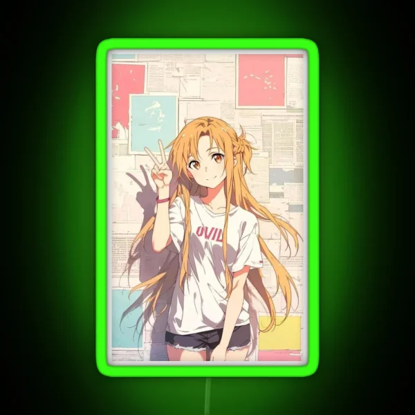 Sword Art Online Kirito X Asuna RGB Neon Sign