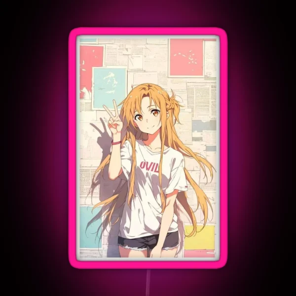 Sword Art Online Kirito X Asuna RGB Neon Sign