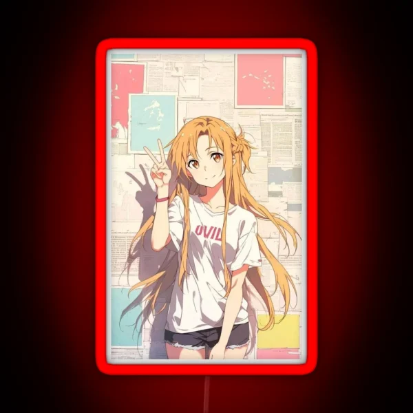Sword Art Online Kirito X Asuna RGB Neon Sign