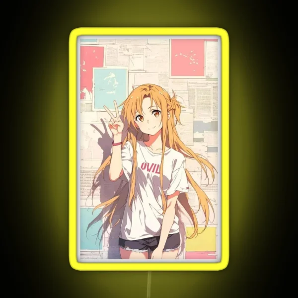 Sword Art Online Kirito X Asuna RGB Neon Sign