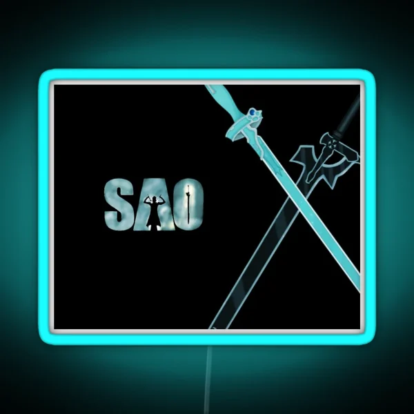 Sword Art Online Merch RGB Neon Sign