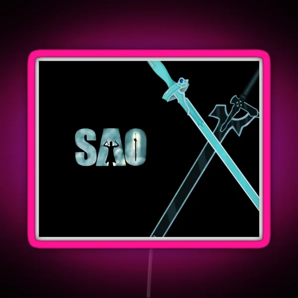 Sword Art Online Merch RGB Neon Sign
