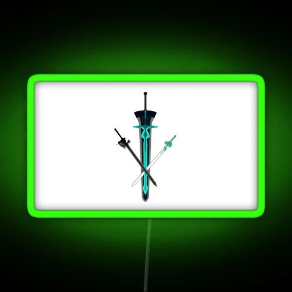 Sword Art Online Swords RGB Neon Sign