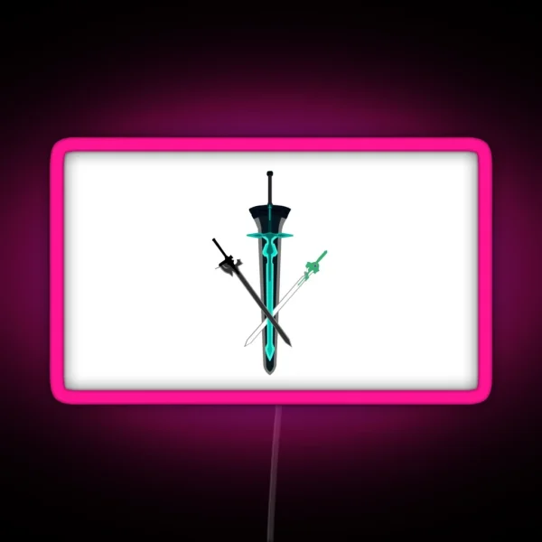 Sword Art Online Swords RGB Neon Sign