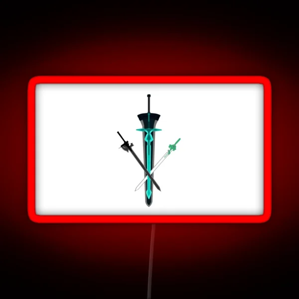 Sword Art Online Swords RGB Neon Sign