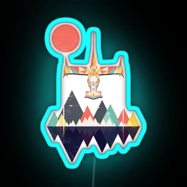 Swordfish Sunset RGB Neon Sign
