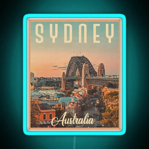 Sydney Australia Vintage Travel Best Gift Idea For RGB Neon Sign