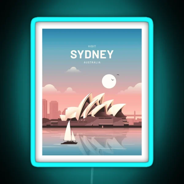 Sydney Australia Vintage Travel RGB Neon Sign