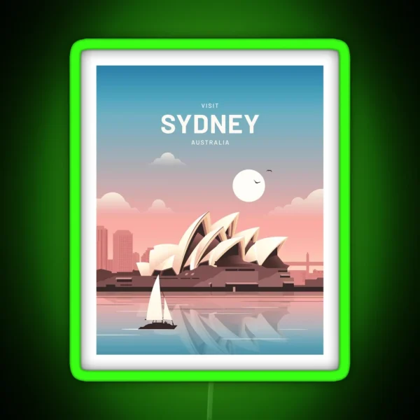 Sydney Australia Vintage Travel RGB Neon Sign