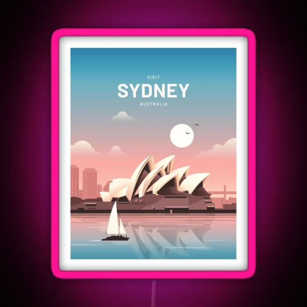Sydney Australia Vintage Travel RGB Neon Sign