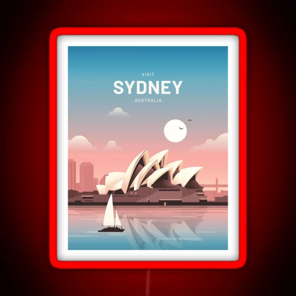 Sydney Australia Vintage Travel RGB Neon Sign