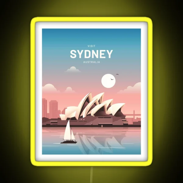 Sydney Australia Vintage Travel RGB Neon Sign