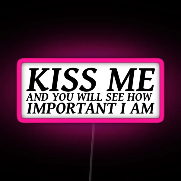 Sylvia Plath Quote Kiss Me And You Will See How RGB Neon Sign
