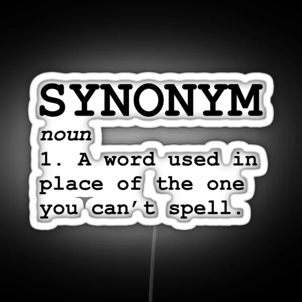 Synonym Definition RGB Neon Sign